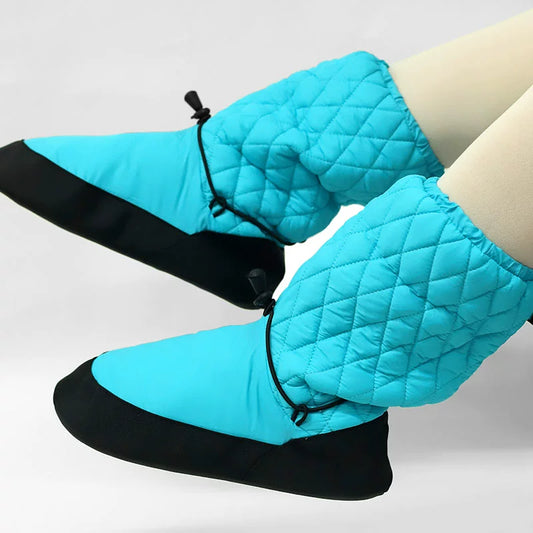 Dance Warm Boots Adult Black Classical Dance Practice Shoes Autumn and Winter Fleece Warm Shoes Children's Dance Shoes Women