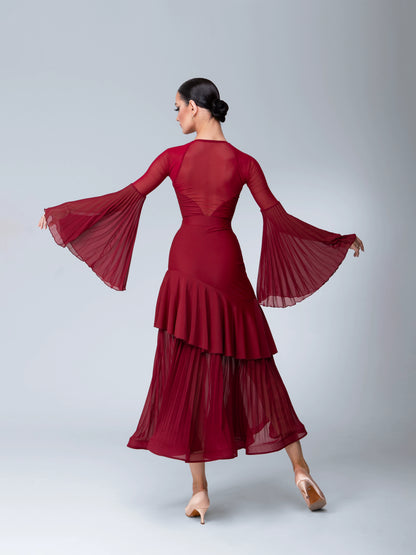 TID national ballroom dance skirt waltz ballroom dance temperament swing skirt adult female modern dance suit