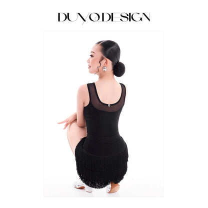 DUYQ children's style "Mountain Awakening Rain" 007 classic original top Latin dance girls practice clothes professional