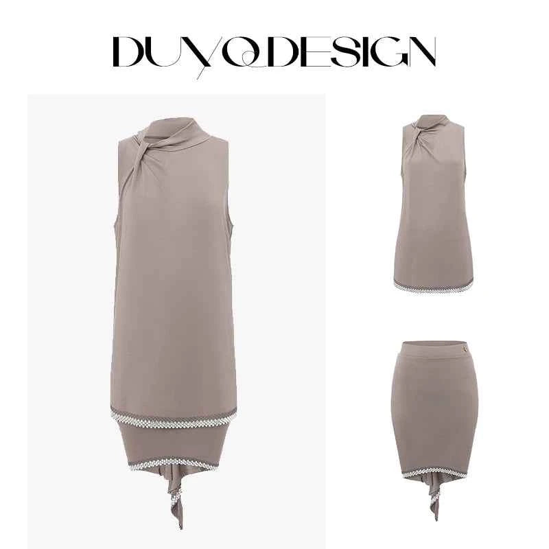 DUYQDSIGN014 Nine-color classic welfare set, including tops and skirts