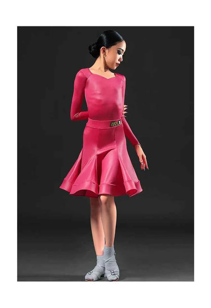 MLX.8971 Latin Dance Competition Clothing Children's Dance Grading Standards Regulations Clothing Performance Clothing Split Set Customization