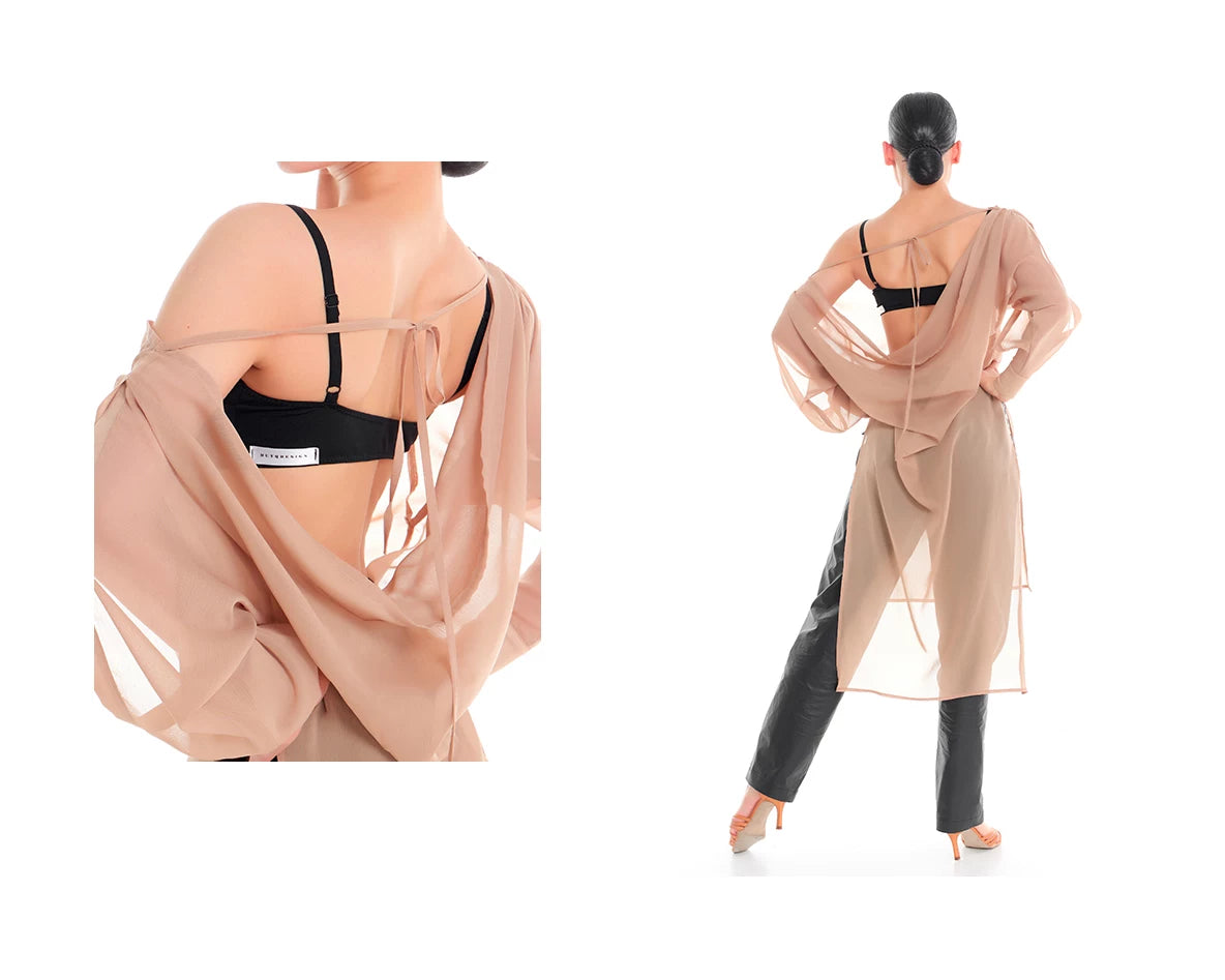 DUYQ "Female Teacher Series" 001 loose long-sleeved one-size-fits-all teaching shirt, national standard women's Latin dance major