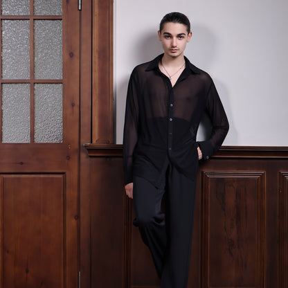 TID-A012 new mesh shirt high-end temperament practice clothes national standard dance clothes