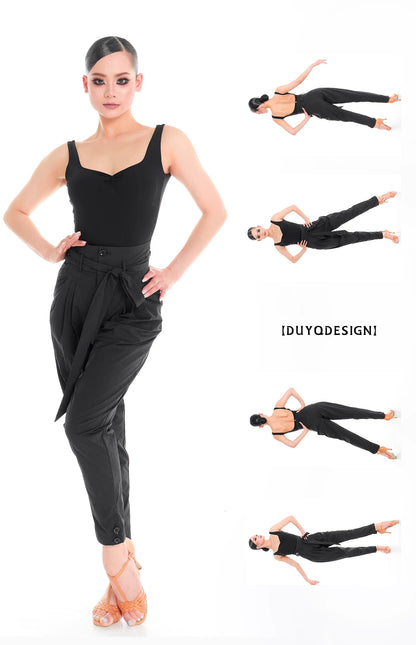 DUYQ "Female Teacher Series" 012 classic trousers national standard Latin dance suit training daily teaching can be