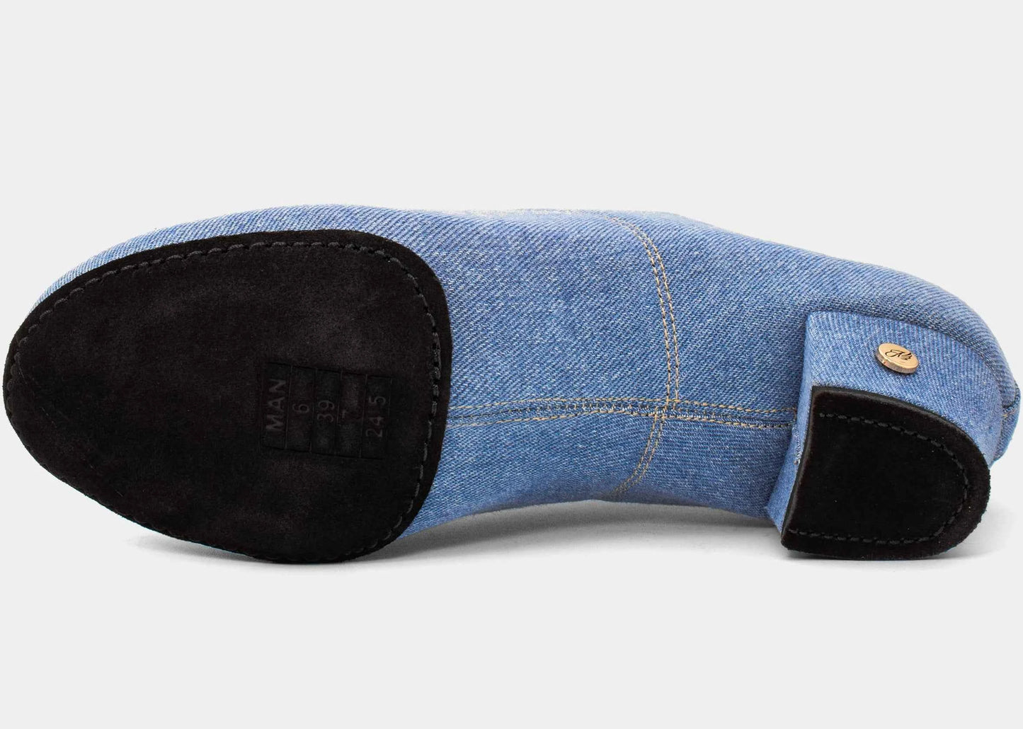 ABA Latin dance shoes professional men's adult high-end dance shoes blue denim national standard soft-soled dance shoes AL9723