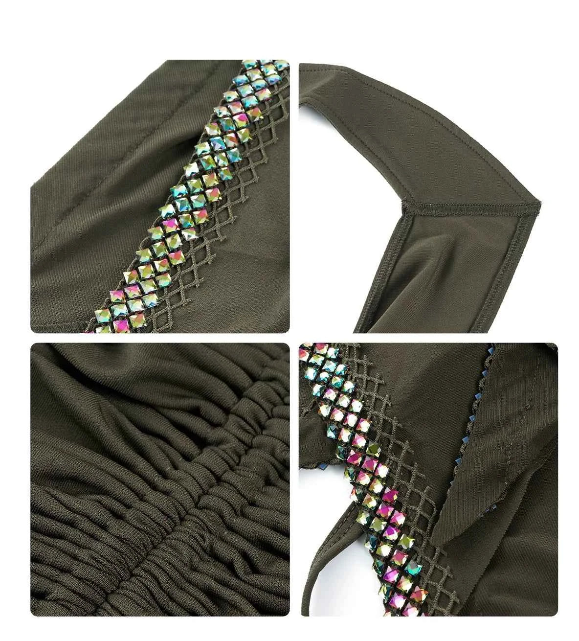 DUYQ "Green Limited" 007 Original One Size Top National Standard Women's Latin Dance Practice Suit Professional New Products