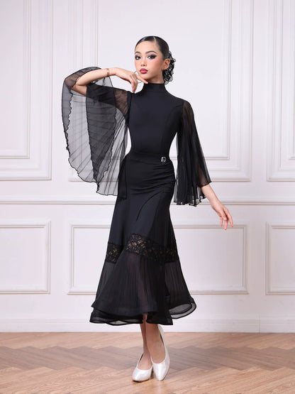 TID Ballroom suit new waltz ballroom dance swing skirt performance suit national standard dance skirt