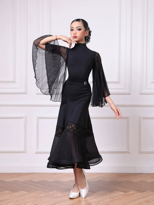 TID Ballroom suit new waltz ballroom dance swing skirt performance suit national standard dance skirt