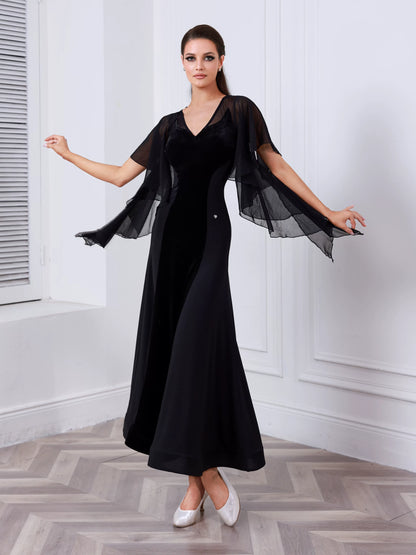 TID female waltz ballroom dance dress national ballroom dance practice suit D030