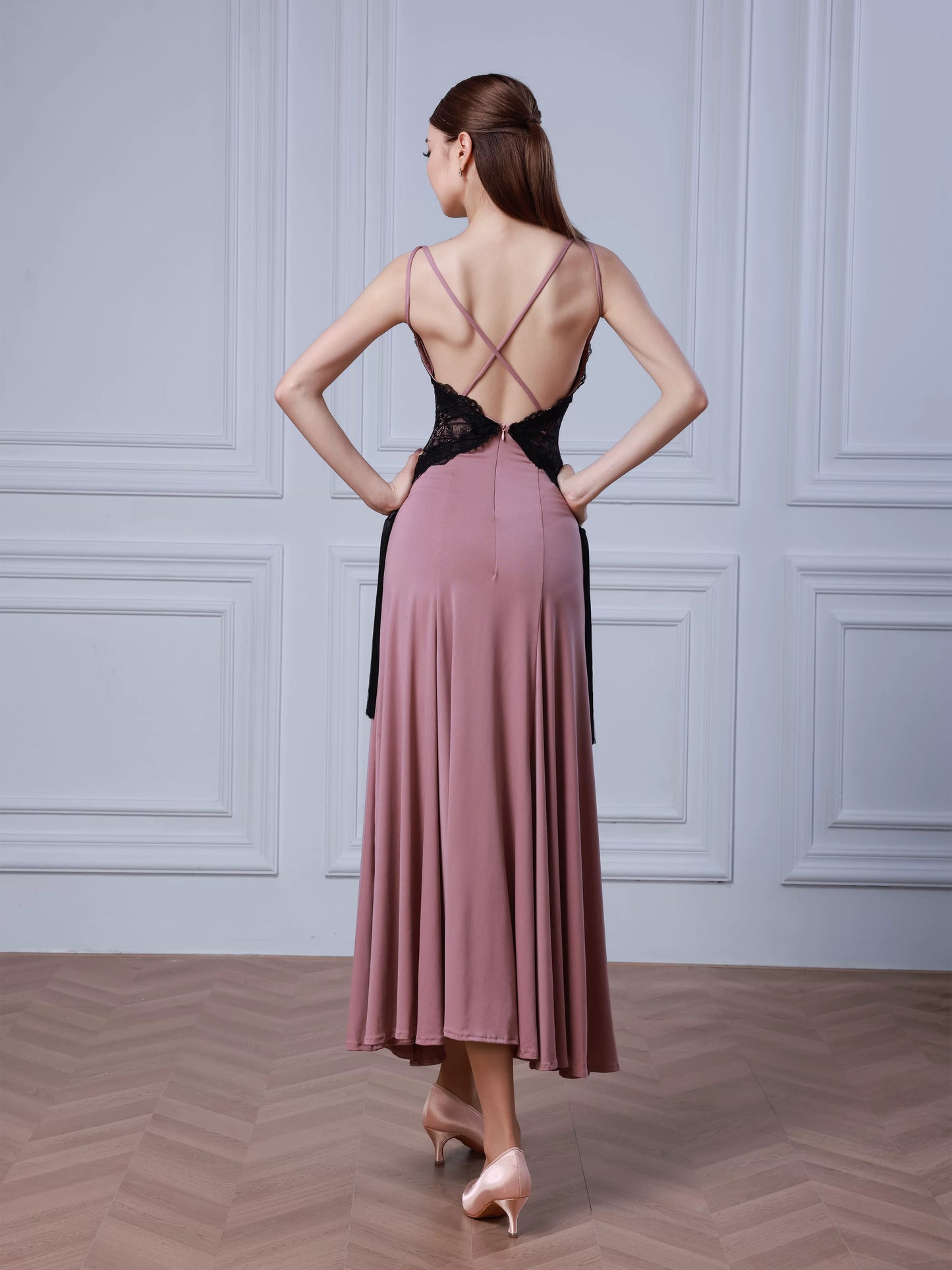 TID modern dance skirt new ballroom dance waltz pendulum dress premium women's dance skirt