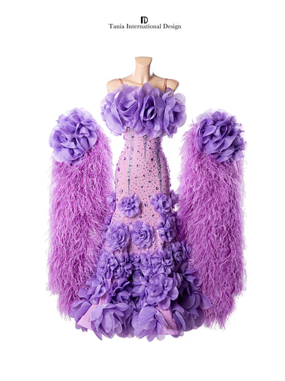 TID M1330 women's ballroom dance dress ballroom dance professional competition costume - Mine·Jas