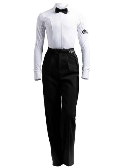 G.DANCE Children's Dance Costume Boys Latin Modern Dance White Shirt Trousers Performance Competition Regulations Uniform 5103