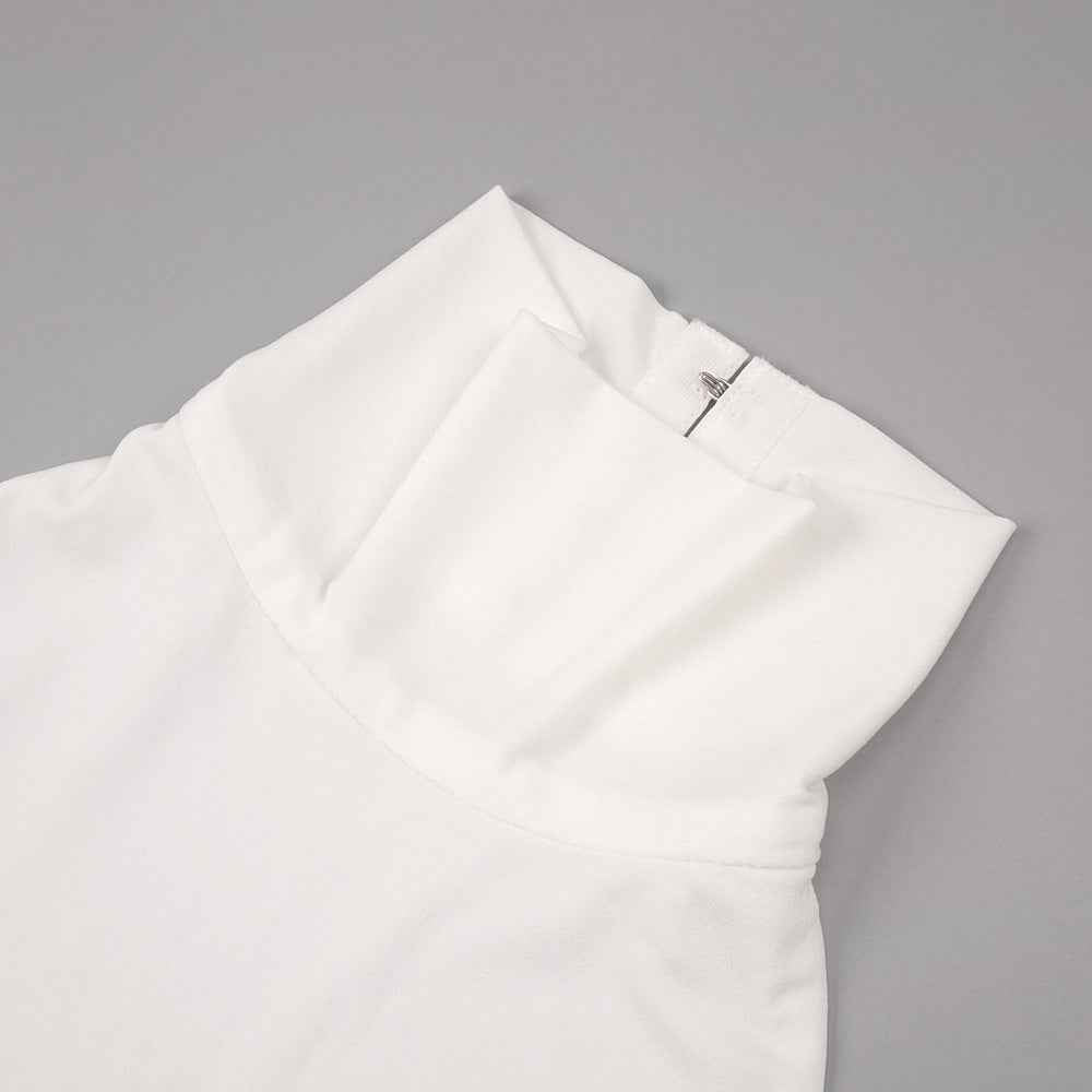 Z0069 High collar halter neck slim long skirt
