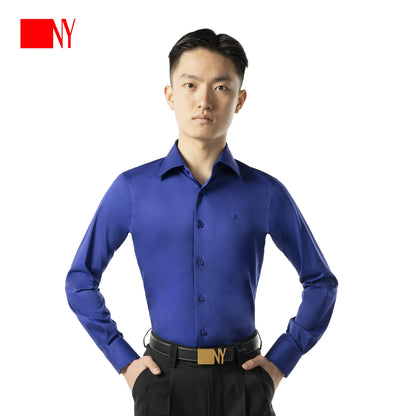 NY Dance Top Men's Long Sleeve Shirt Dance Suit National Ball Dance Adult Practice Dance Suit Men's 23110S