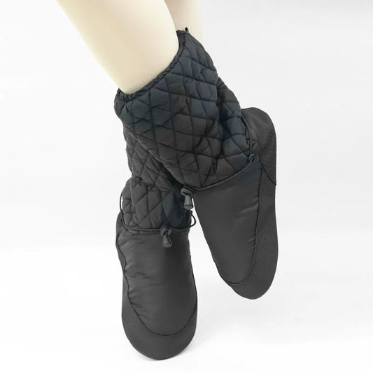 Dance Warm Boots Adult Black Classical Dance Practice Shoes Autumn and Winter Fleece Warm Shoes Children's Dance Shoes Women