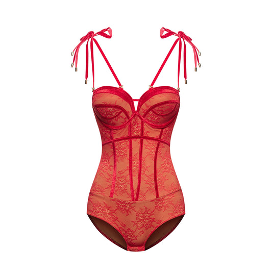 DUYQ [NSAD] 003 Bow One-piece Corset Latin Girl Practice Performance Clothing Professional Class Uniform Advanced