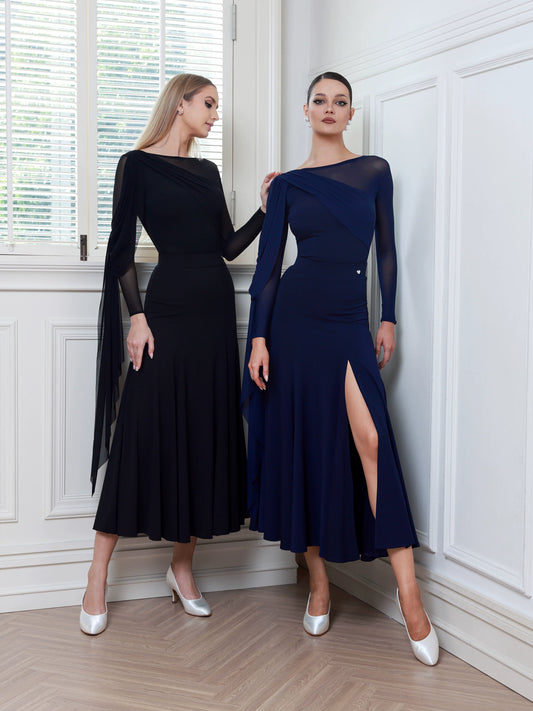 TID women's floating sleeve one-piece top and skirt B069/S043