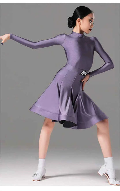 MLX.8943 Children's Latin Dance Children's Competition Costumes National Standard Dance Grading Regulations Girls' Performance Costumes