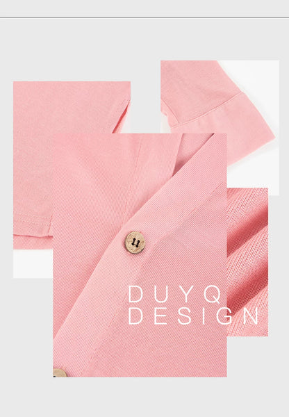 DUYQ "New Men" 017-breasted slim-fit shirt national standard men's Latin dance professional practice clothes daily