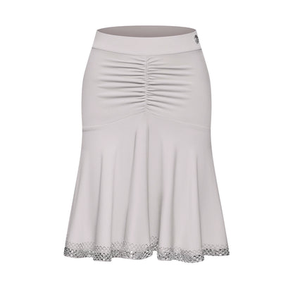 DUYQ children's style "Mountain Awakening Spring" 003 classic slanted shoulder short Latin dance girls' practice clothes professional