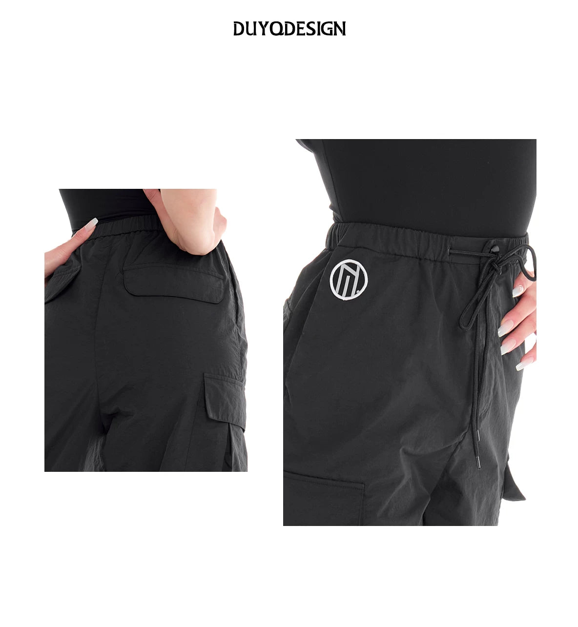 DUYQ "Female Teacher Series" 011 High Street Wind Drawstring Overalls Latin Dance Suit Practice Teaching