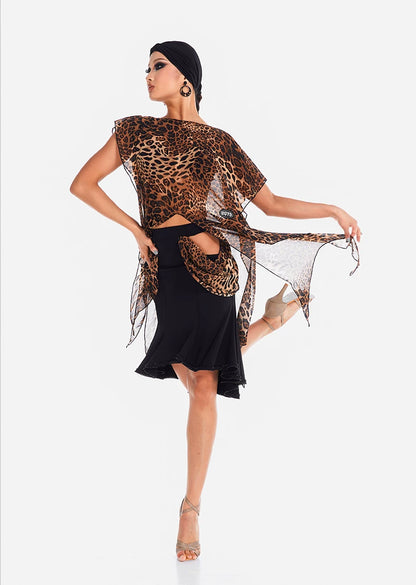 DUYQ "Chasing Leopard Girl" 008 Mermaid Ji Bust Skirt National Standard Women's Professional Latin Dance Practice Suit Performance