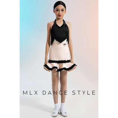 MLX 119/216-B children's Latin dance practice suit set large skirt professional dance training performance