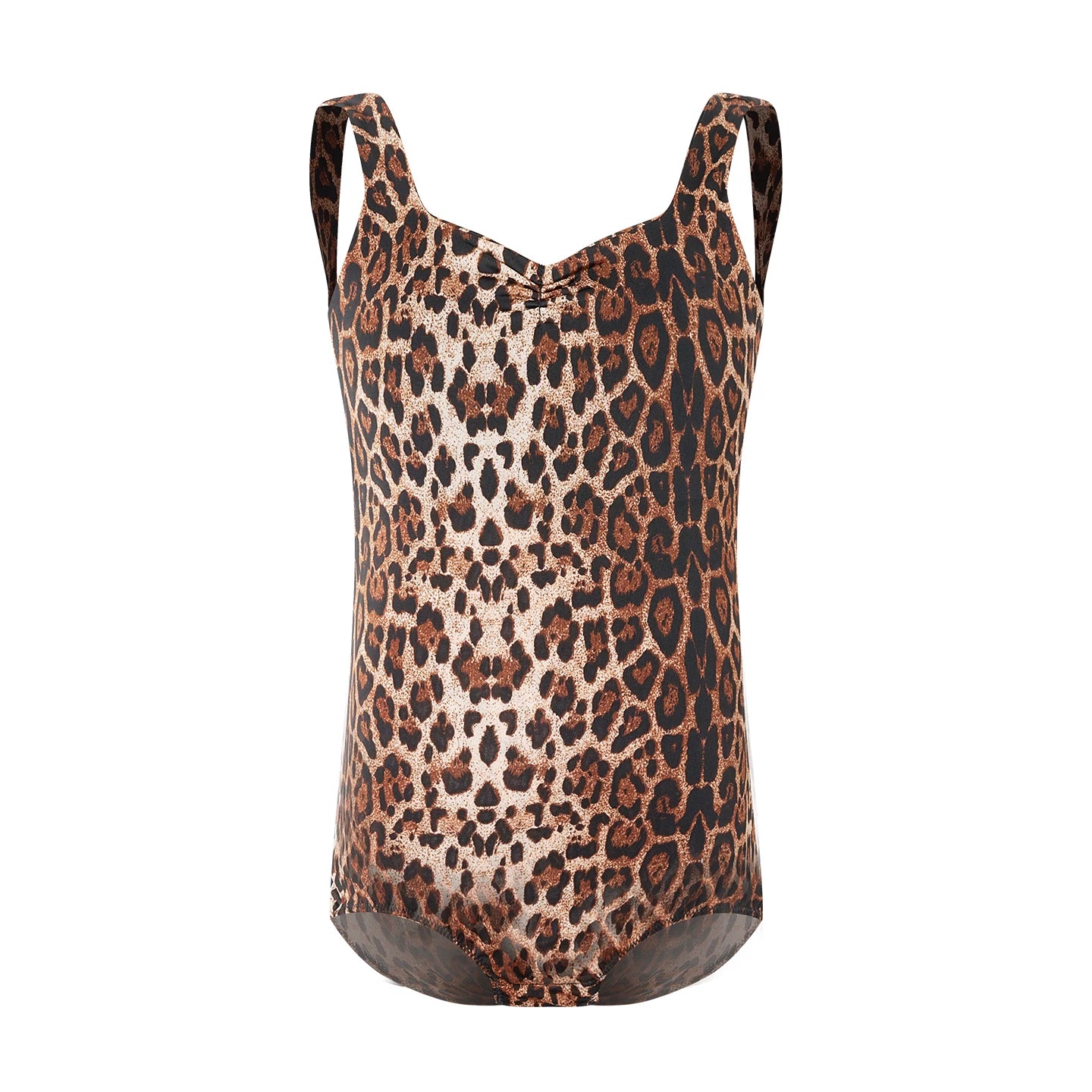 DUYQ children's style "Leopard Hidden Summer Ying" 001 basic top Latin dance girls' practice clothes professional - Mine·Jas