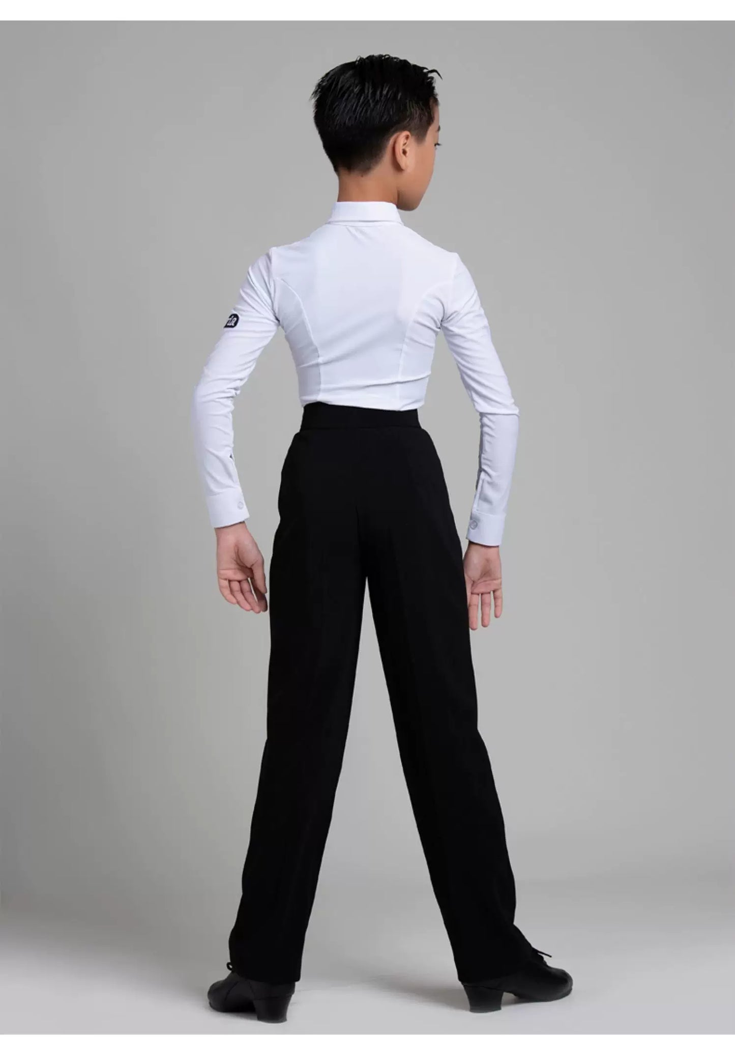 G.DANCE Children's Dance Costume Boys Latin Modern Dance White Shirt Trousers Performance Competition Regulations Uniform 5105
