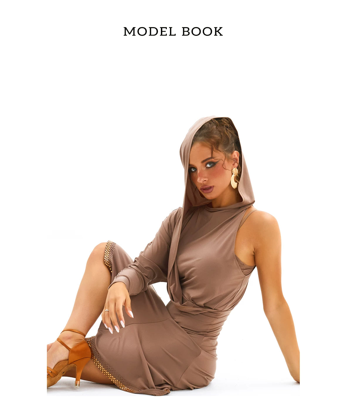 DUYQ [Polina-3] 005 Classic hood dress women's Latin dance practice clothes professional performance clothes