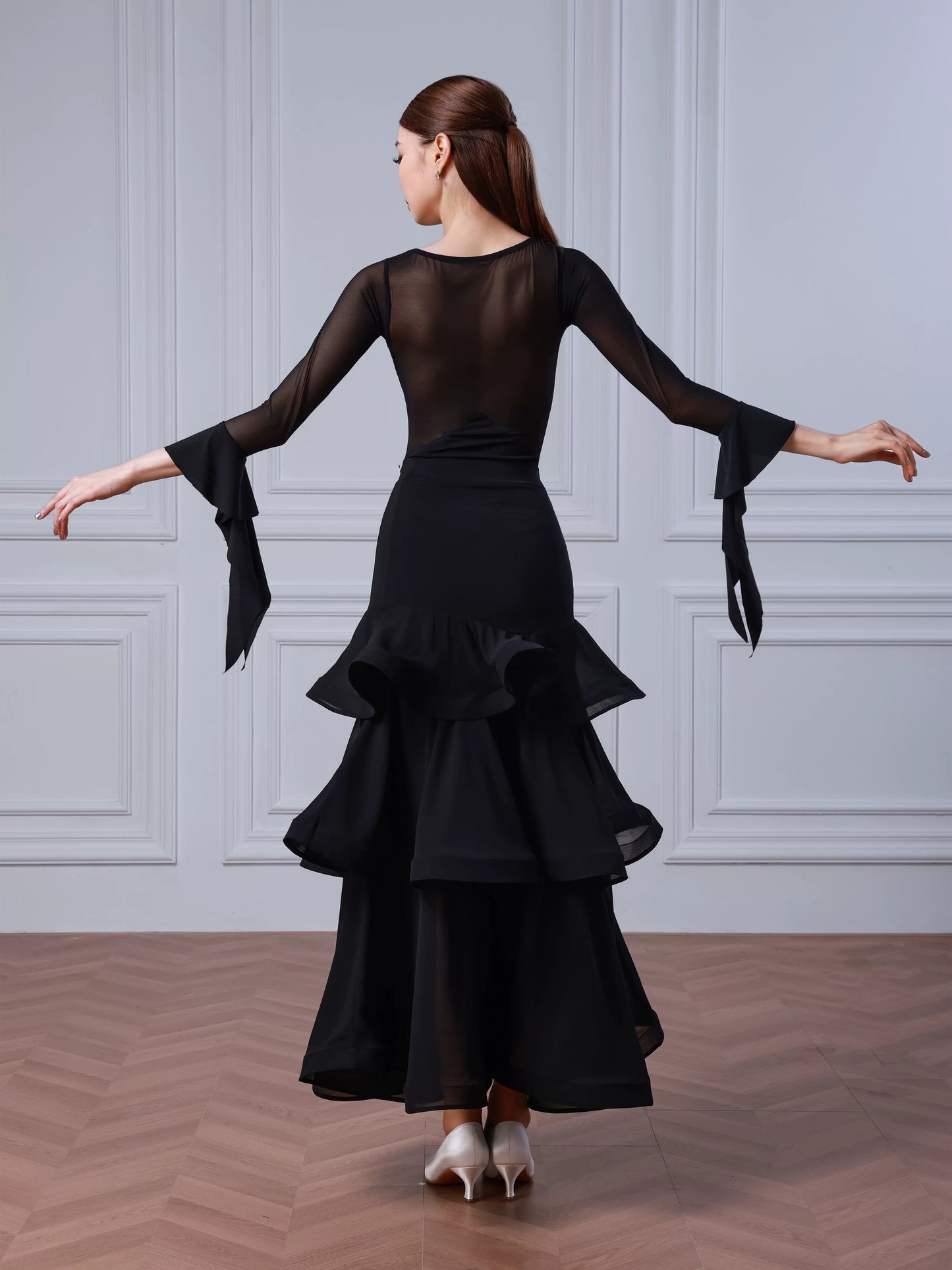 TID modern dance suit women's new split practice suit advanced dance performance suit ballroom dance suit  B079 + S015