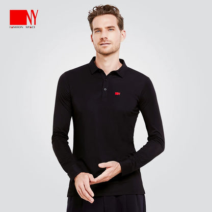 NY Fashion Men's  Ballroom Latin Long Sleeve Polo shirt Practice Dance Top Training Dance Top 21115T
