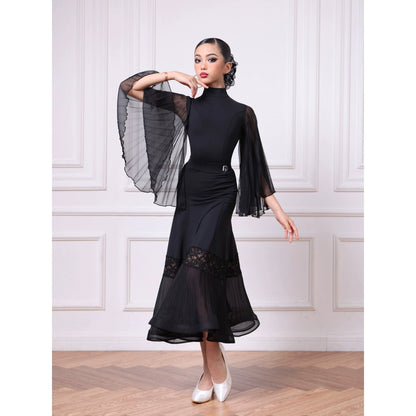 TID Ballroom suit new waltz ballroom dance swing skirt performance suit national standard dance skirt