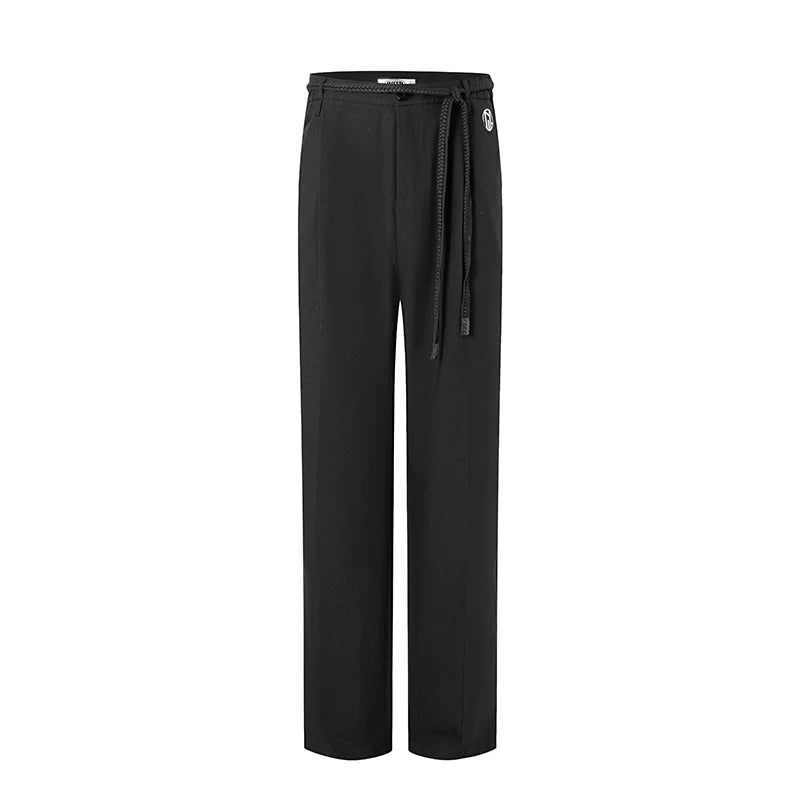 DUYQ Men's Series 009 Elastic Drawstring Straight Pants Latin Dance Practice Suit Advanced Professional