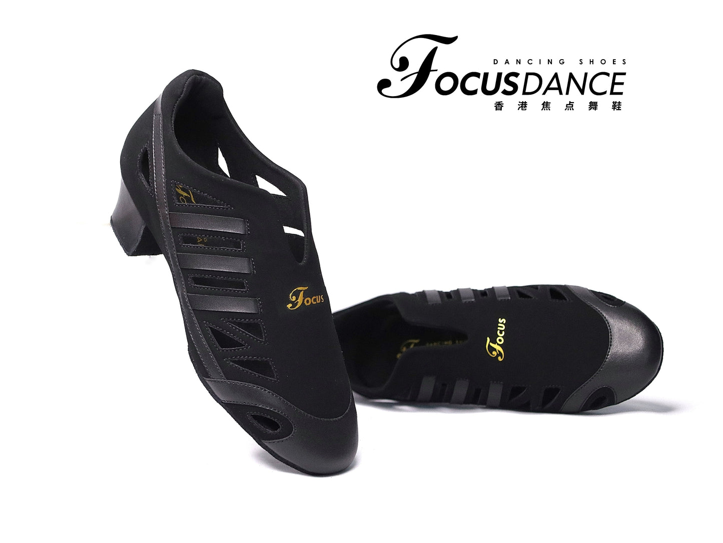 FocusDance  Dance Shoes Original Design Teacher Shoes Breathable Hollow Latin Modern Flat Bottom with Root