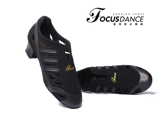 FocusDance  Dance Shoes Original Design Teacher Shoes Breathable Hollow Latin Modern Flat Bottom with Root