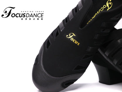 FocusDance  Dance Shoes Original Design Teacher Shoes Breathable Hollow Latin Modern Flat Bottom with Root