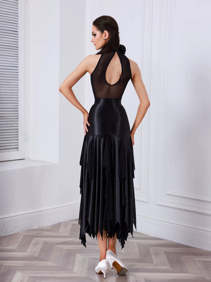 TID ballroom dance practice top and skirt waltz ballroom dance for performance B056/S036