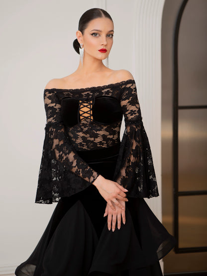 TID ballroom dance skirt professional adult national standard dance performance suit modern dance big swing dress set