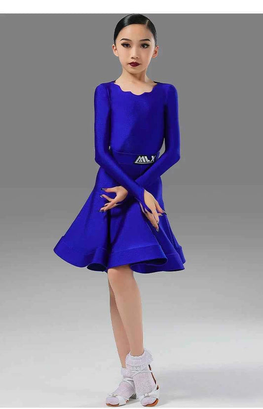 MLX.8955 Latin dance costumes Girls competition costumes Children's dance exam regulations costumes Children's performance costumes