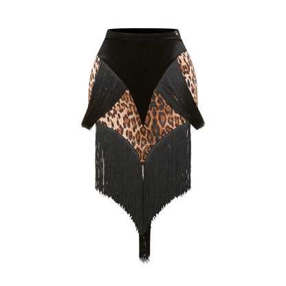 DUYQ "Leopard Hidden, Xia Ying" Latin 009 Loose Adjustable Top National Standard Women's Latin Dance Practice Suit - Mine·Jas