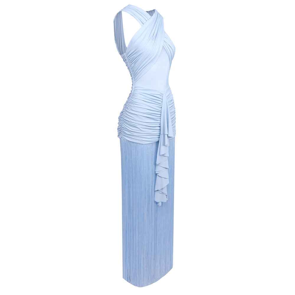 Z0008 suspender pleated dress