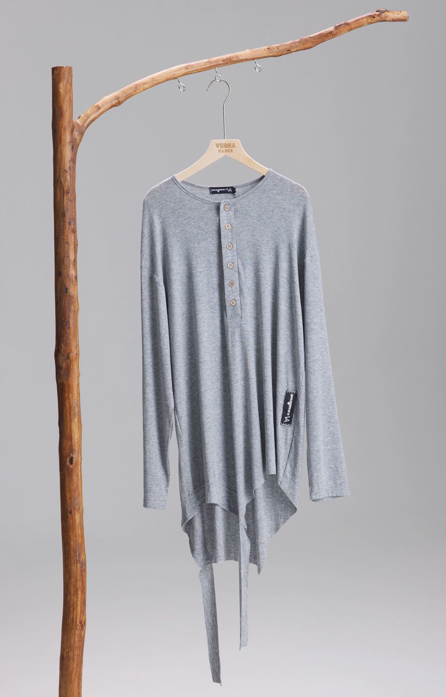 VERNAxBANGGIRL.VA008 Men's Designer Loose Latin Practice Top, Skin-Friendly Fabric - Mine·Jas