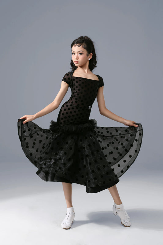 TID.0405 Children's Short Sleeve Children's Ballroom Dance Suit