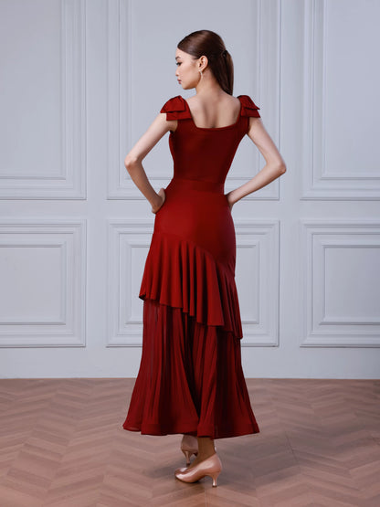 TID modern dance suit new split practice suit adult female waltz social dance skirt  B080 + S049