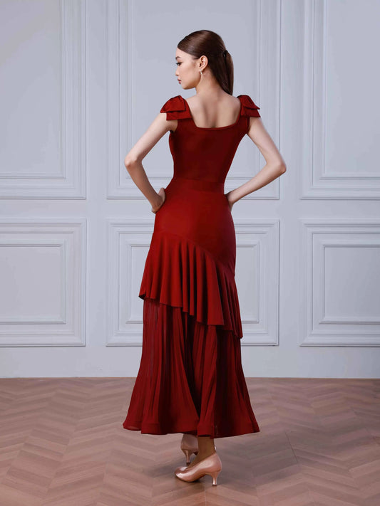 TID modern dance suit new split practice suit adult female waltz social dance skirt  B080 + S049