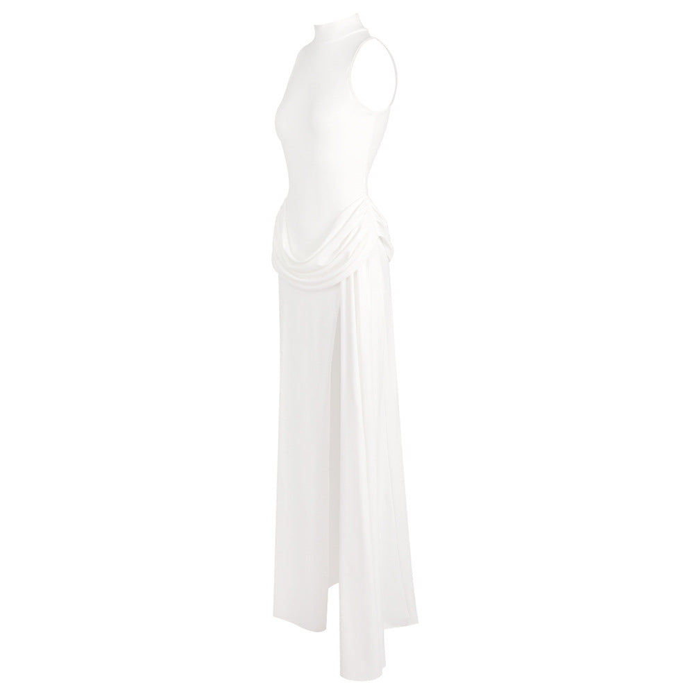 BD2650 slit backless halterneck dress - Mine·Jas