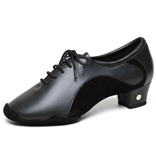 ABA Latin dance shoes professional adult men's dance shoes cowhide soft sole middle heel national standard dance shoes competition practice shoes A9080