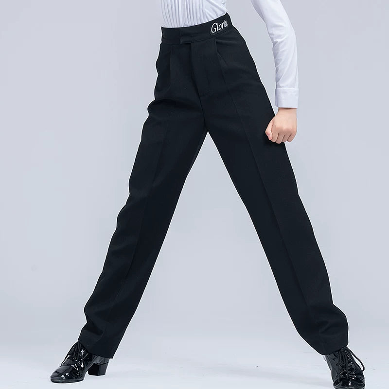 G.DANCE Children's Dance Costume Boys Latin Modern Dance White Shirt Trousers Performance Competition Regulations Uniform 5104