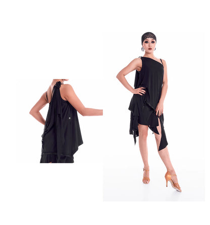 DUYQ "Mountain Awakening Rain Latin" 016 Original Classic Loose Top National Standard Women's Latin Dance Practice Suit